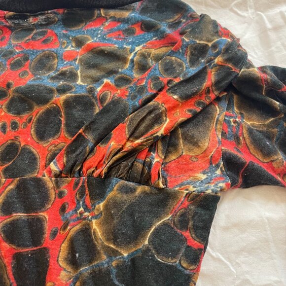 Isabel Marant Marble-Print Linen & Silk Jersey Dress - Size XS / US 2 / FR 36 - Picture 11 of 11